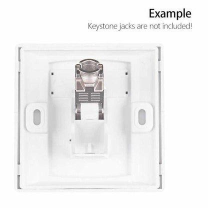 Premium RJ45 Socket Face Plate with CAT 7 6A Keystone Network UK - GPUCONNECT.COM