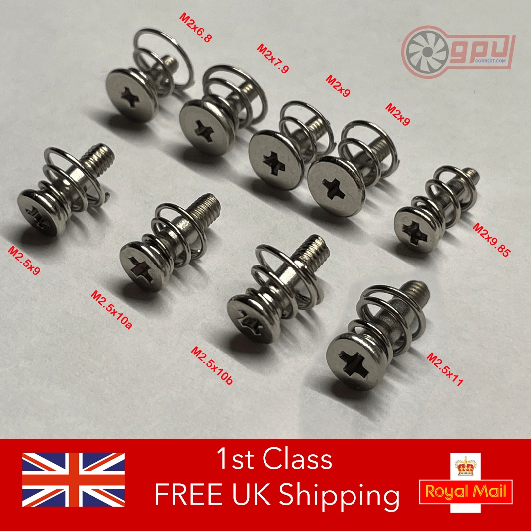 GPU Retention Bracket Screws with Springs - All Sizes – GPUCONNECT.COM