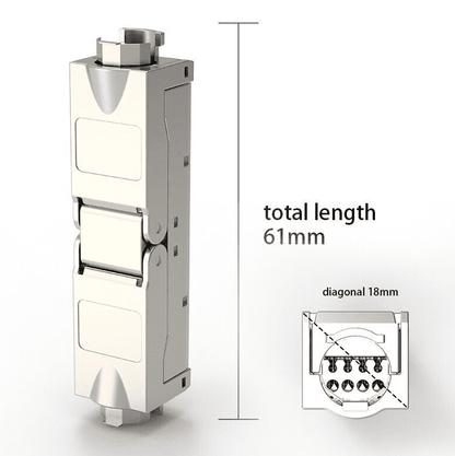 RJ45 Toolless Extension Bridge CAT 5e 6 6A 7 Network Couple Link 10G - GPUCONNECT.COM