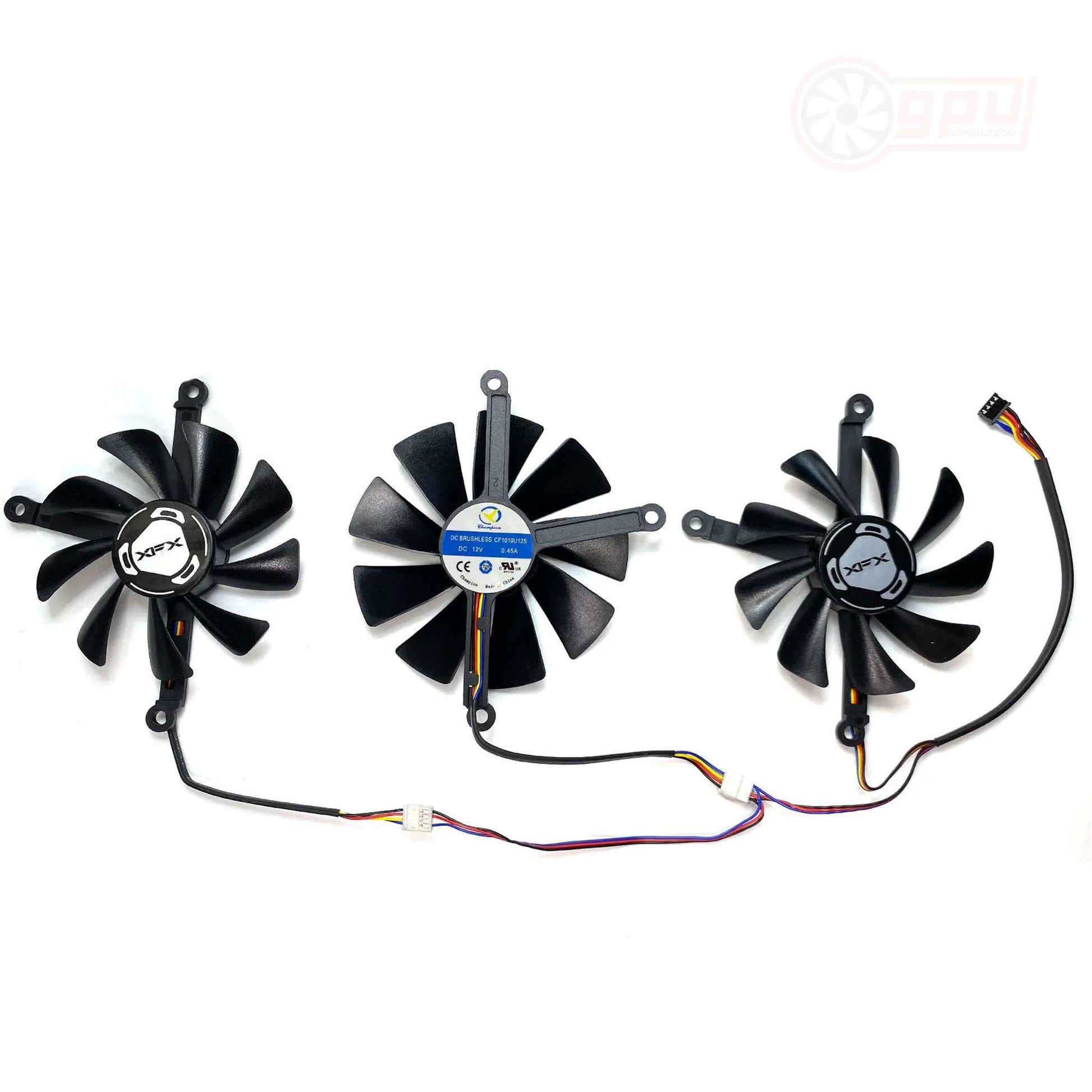 XFX RX 5700 XT THICC III Ultra Fan Replacement GPU Fan Set - GPUCONNECT.COM