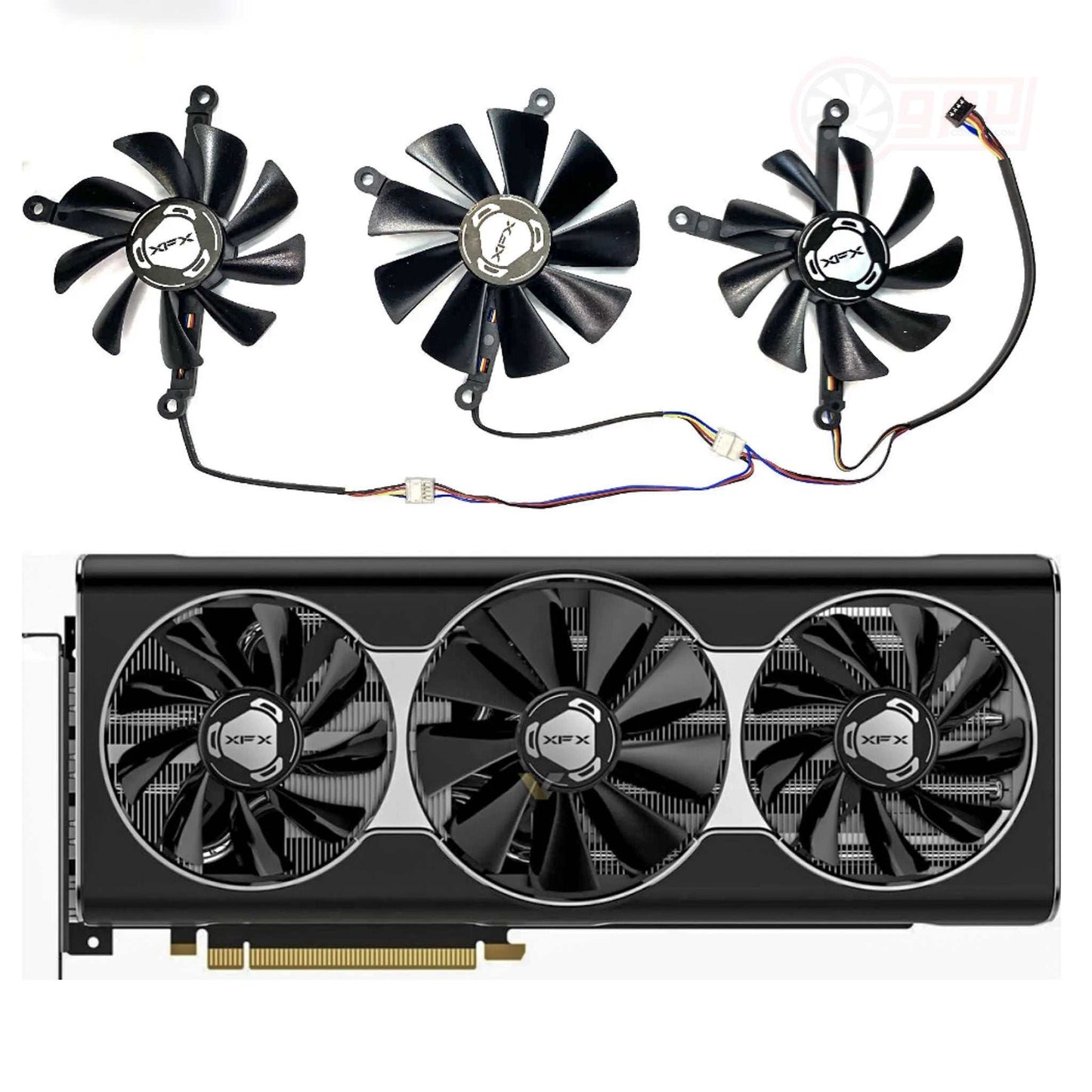 XFX RX 5700 XT THICC III Ultra Fan Replacement GPU Fan Set – GPUCONNECT.COM