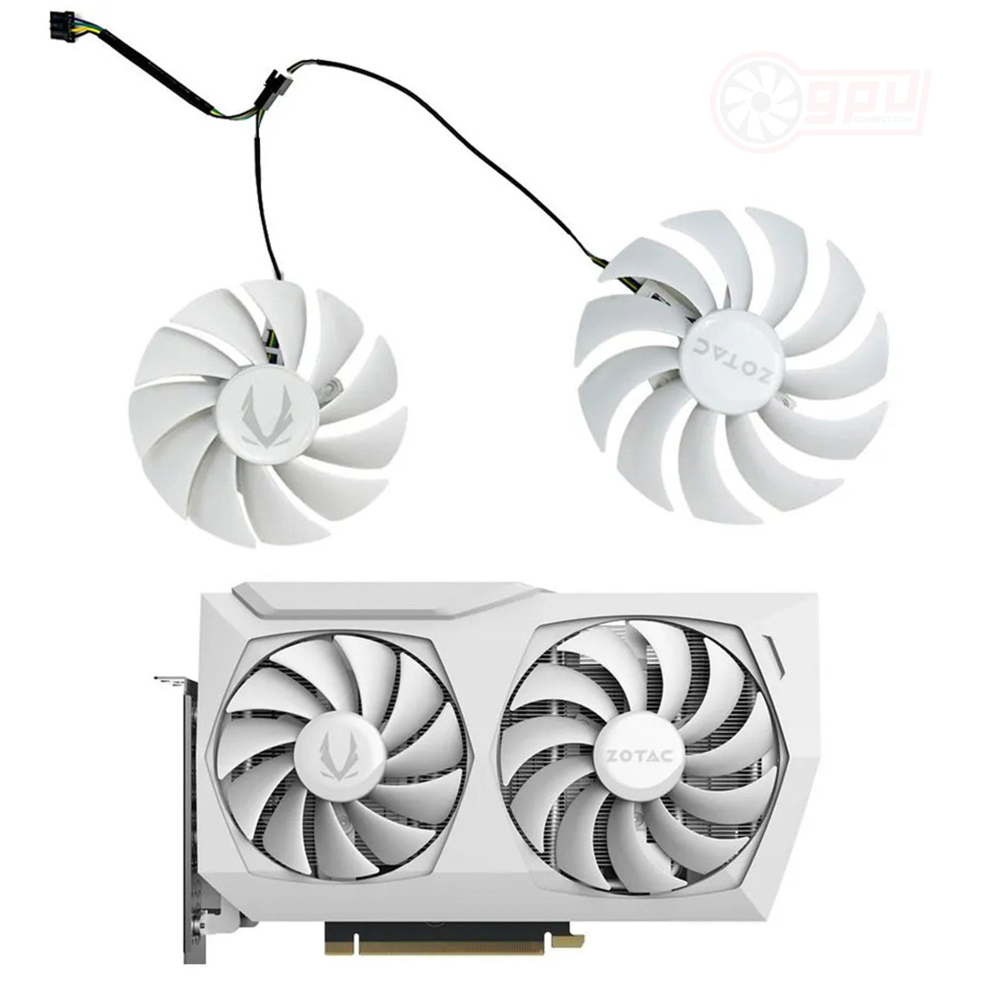 ZOTAC RTX 3060 AMP White Edition Replacement GPU Fans - GPUCONNECT.COM