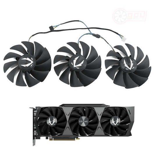 Zotac RTX 3070 Ti 3080 Ti 3090 GAMING Trinity OC Replacement Fans - GPUCONNECT.COM