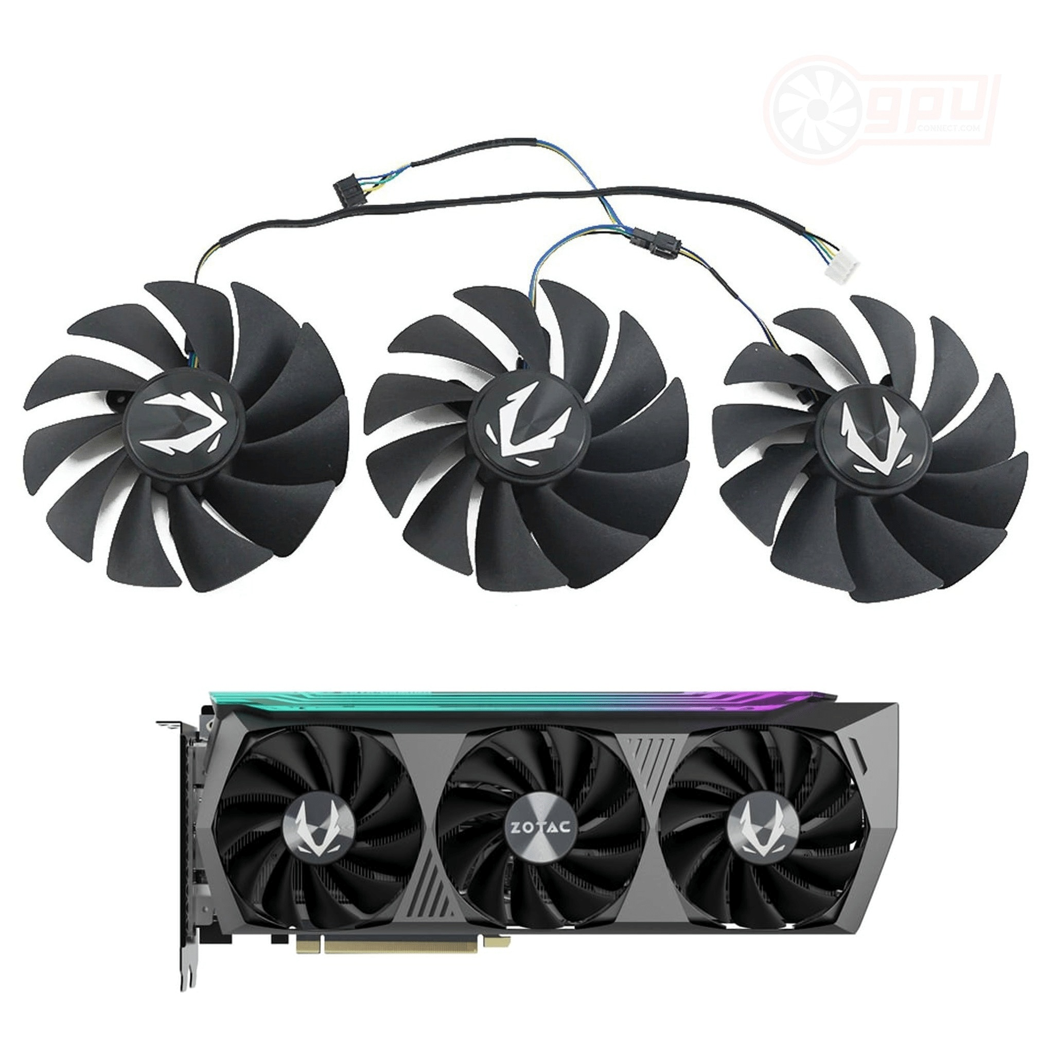 Rtx Rpm Fan Zotac RTX 3070 Ti 3080 Ti GAMING AMP Holo OC Replacement Fans ...